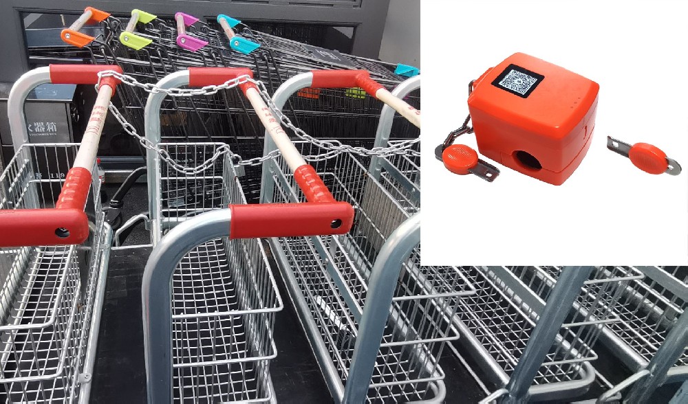 「推推應(yīng)用技術(shù)」藍(lán)牙智能掃碼鎖：購(gòu)物車革新，引領(lǐng)未來(lái)便捷體驗(yàn)